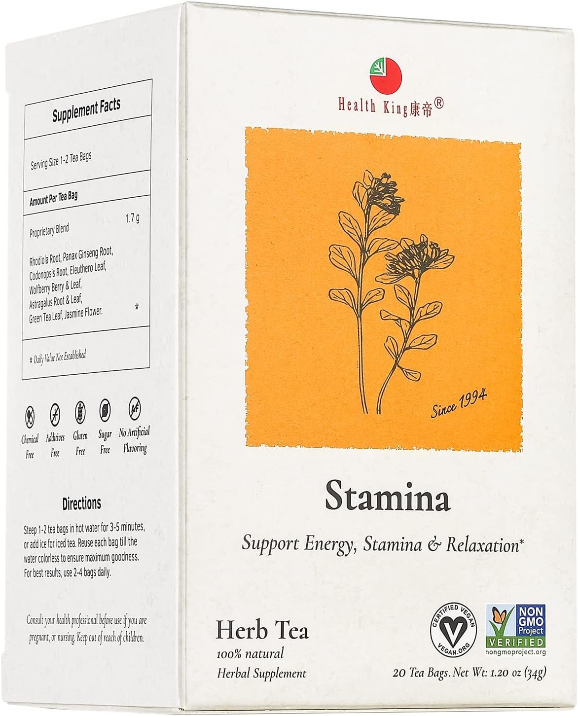 Health King Stamina Herb Tea - zdjęcie 1